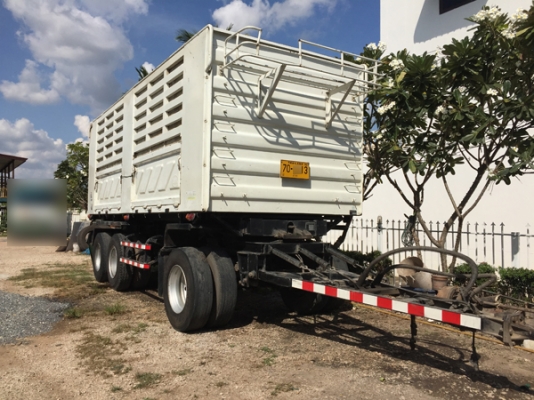 ขายรถพ่วง HINO 380 ซีรีส์500 ปี 56 ดั้มสามมิตร ยางดี ลูกสามเพลายาว 6.50 เมตร