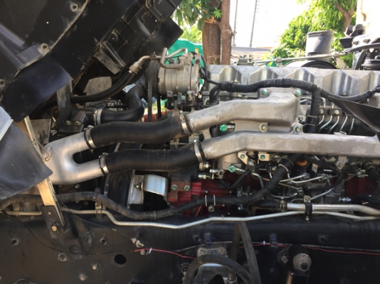 ขายรถพ่วง HINO 380 ซีรีส์500 ปี 56 ดั้มสามมิตร ยางดี ลูกสามเพลายาว 6.50 เมตร