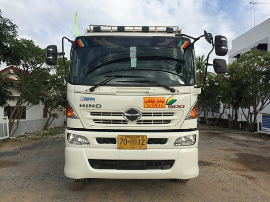 ขายรถพ่วง HINO 380 ซีรีส์500 ปี 56 ดั้มสามมิตร ยางดี ลูกสามเพลายาว 6.50 เมตร