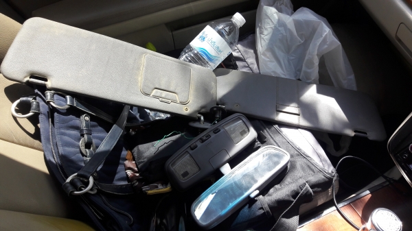 กระจก+ไฟส่อง +บังแดดsure toyota mighty