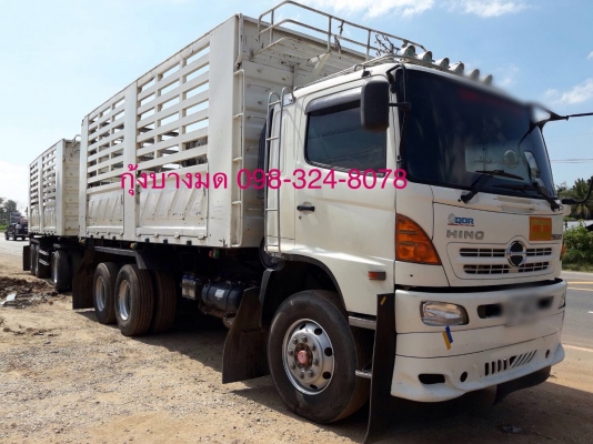 ขายรถพ่วงดัมพ์ Hino mega เครื่อง 344 แรง ปี 57 กระบะดัมพ์สามมิตรคอกเกษต ลูก 3 เพลาแท้ ทะเบียนพร้อม