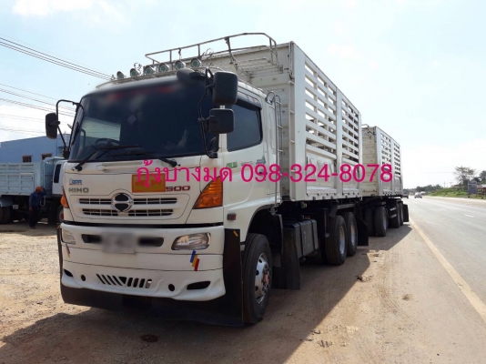 ขายรถพ่วงดัมพ์ Hino mega เครื่อง 344 แรง ปี 57 กระบะดัมพ์สามมิตรคอกเกษต ลูก 3 เพลาแท้ ทะเบียนพร้อม