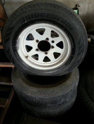 กะทะล้อคารีเบี้ยน+ยางบิสโตน4ชุด