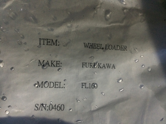 ขายรถตัก Furukawa FL160 ; รถเก่าญี่ปุ่น 100\%;  สภาพสวยพร้อมใช้งานได้ทันที สนใจติดต่อ 081-9485494