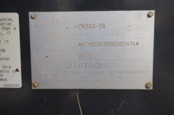 HITACHI ZX200-5G yr.2013 HITACHI ZX200-5G yr.2013