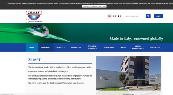 ถังลมสำหรับเก็บแรงดันน้ำZILMET Made in Italy (ของใหม่)