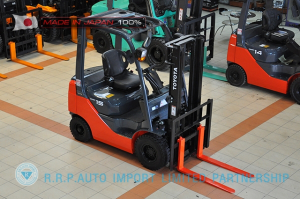 ขายรถโฟล์คลิฟท์มือสอง TOYOTA รุ่น 8FD15-11659  นำเข้าจากประเทศญี่ปุ่น 100\% ไม่เคยใช้งานในไทย