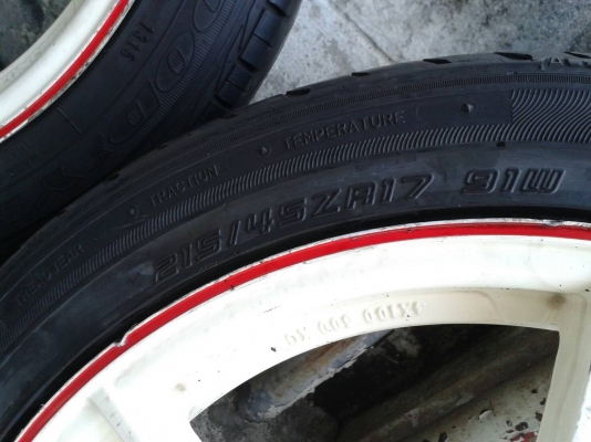 ขอบ17นิ้ว4รู100/114 พร้อมยาง ชุดนี้ ราคา 6400 บาท