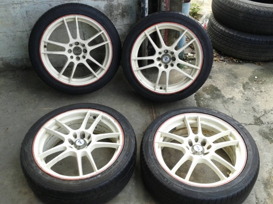 ขอบ17นิ้ว4รู100/114 พร้อมยาง ชุดนี้ ราคา 6400 บาท