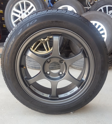 ขายล้อSSR ขอบ15 4รู100 หน้า7 ET38 ยางปี13  4 ล้อ