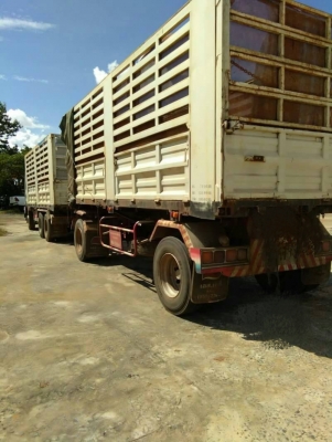 ขายด่วนรถพ่วง 18 ล้อ แม่-ลูก กระบะเหล็กคอกเกษตรดั้ม ISUZU 300 ปี.55 รถสวยพร้อมใช้ ราคาย้อมๆแค่185000