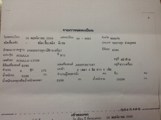 ขายรถ 6 ล้อ HINO. ช่วงยาว 6.5 ม กระบะเหล็ก