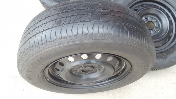 ขายล้อกะทะกะบะ  5รู 6นิ้ว ยาง205/65/15 4 ล้อ