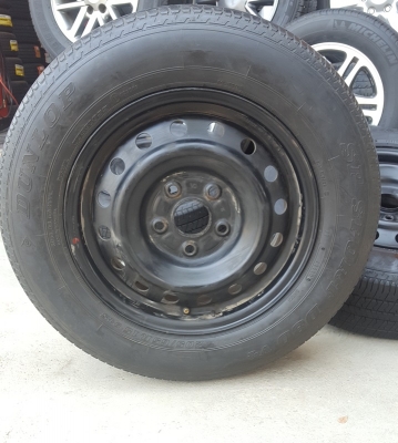 ขายล้อกะทะกะบะ  5รู 6นิ้ว ยาง205/65/15 4 ล้อ