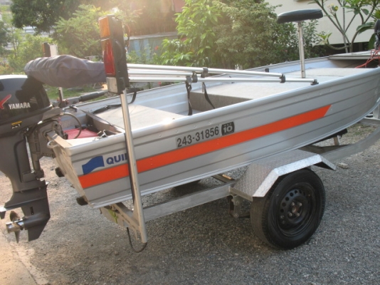 เรือ อลูมิเนียม ลากง่าย ลงง่าย ทนทาน  เครื่อง 15 V-max......พร้อมส่ง