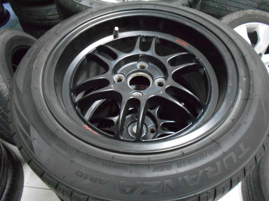 ขายล้อแม็ก RPF1 ขอบ 15 กว้าง 8 นิ้ว 4/100 + ยางปี 11/เทิร์นได้-ใส่ฟรีค่ะ