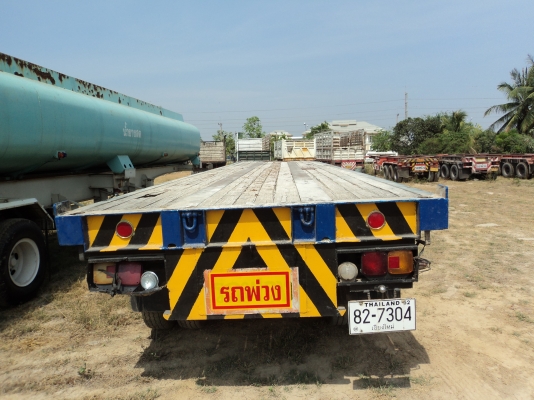 ขายถูก หางพื้นเรียบ 2 เพลา พื้นไม้ ยาว 12.20 เมตร