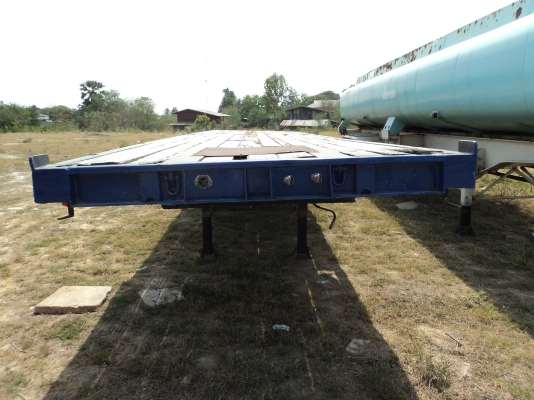 ขายถูก หางพื้นเรียบ 2 เพลา พื้นไม้ ยาว 12.20 เมตร