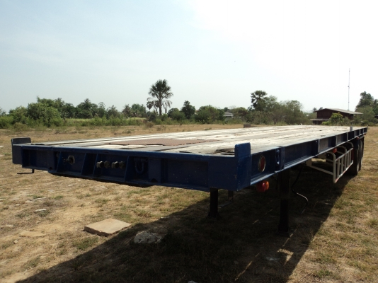 ขายถูก หางพื้นเรียบ 2 เพลา พื้นไม้ ยาว 12.20 เมตร