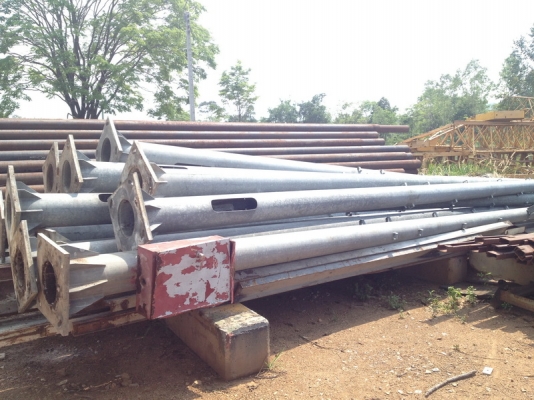 ขายเสาไฟฟ้า เหล็กชุบกัลวาไนท์ ยาว 12 เมตร สภาพดีทุกต้น ไม่มีคด....