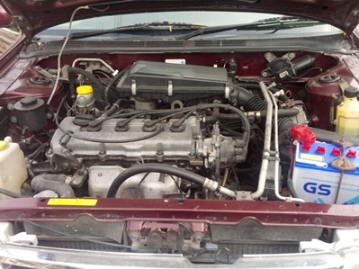 NISSAN SUNNY 1.6 SALOON AUTO ปี 1997 สีแดง สวย พร้อม ใช้  ติดแก๊สแล้ว