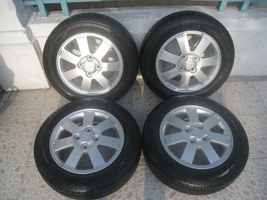 ขายล้อแม็กเดิม mitsubishi mirage 14"x4.5" 4รู100 et46+ยางปลายปี 12 (081-3747940)