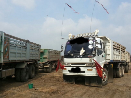 ขายรถบรรทุกสิบล้อดั๊มพ์ ISUZU 270 EURO I เครื่องเดิม เกียร์เดิม ดั๊มพ์สามมิตร มีลำโพงลากลูก ทะเบียนพร้อม