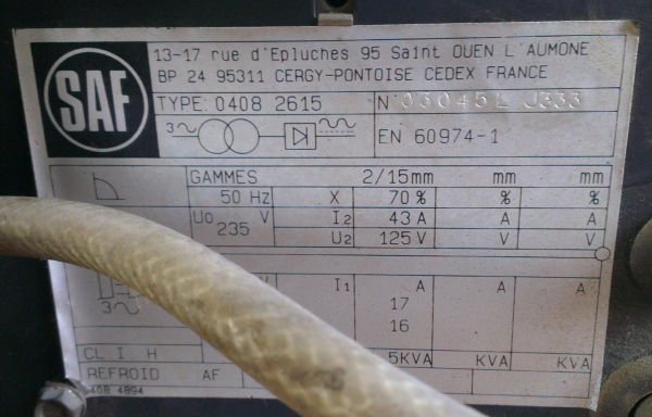 Sell>> Plasma cutting  พร้อมปั้มลม Puma ตัดได้ 2-15 มิล / 5 หุล ของฝรั่งเศษครับ นครปฐม