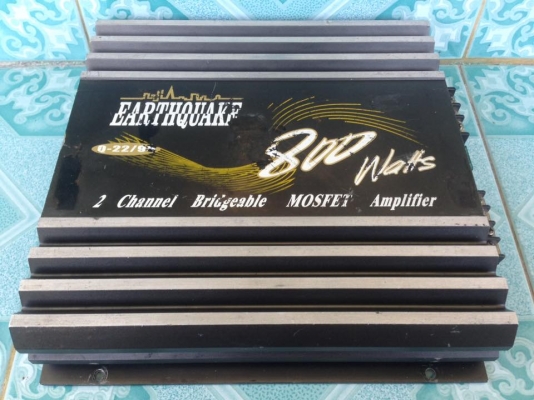 แอมป์คลาสเอบี2ch earthquakf ขาย 650 บาท มือสองใช้งานปกติสนใจ0892425454 อยู่สระบุรี