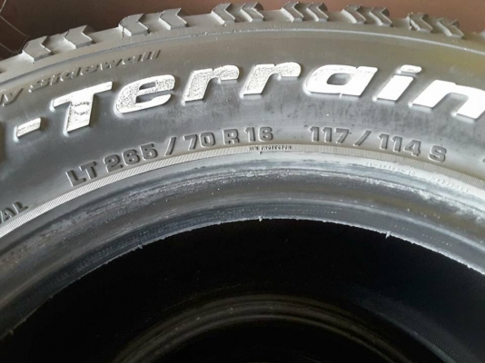 BF All USA. 265-70-16 ปลายปี11 สภาพดี 1ชุด