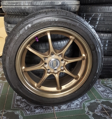 ขายล้อใหม่15 CE28 4รู100-114 ยางเปอร์เช็น 4 ล้อ