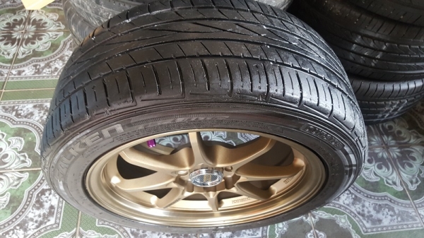 ขายล้อใหม่15 CE28 4รู100-114 ยางเปอร์เช็น 4 ล้อ