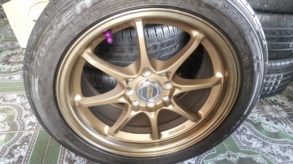 ขายล้อใหม่15 CE28 4รู100-114 ยางเปอร์เช็น 4 ล้อ