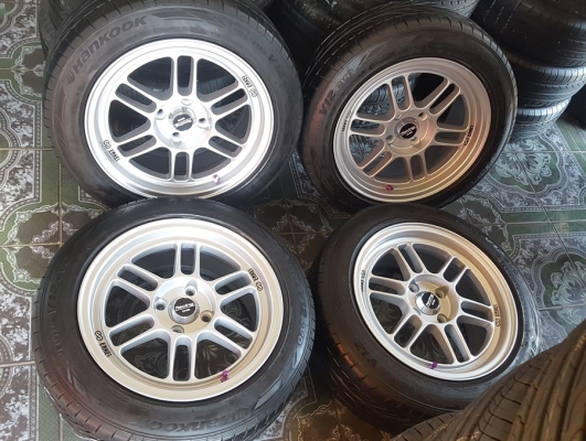 ขายล้อใหม่15 Rpf1 4รู100 ยางเปอร์เช็น 4 ล้อ