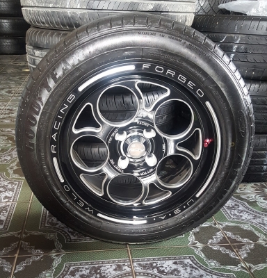 ขายล้อใหม่ 15 ลูกโม่ 4รู100 ยางเปอร์เช็น 4 ล้อ