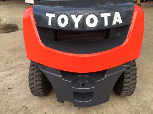 ขายรถโฟลคลิฟท์ TOYOTA 02-8FD25 ,1594 ชั่วโมง, เสายกสูง 4.5 เมตร เครื่องยนต์ดีเซลใหม่ล่าสุด 1DZ III ,งาปรับคว่ำหงาย, ,  นำเข้าแท้จากญี่ปุ่น 100\%