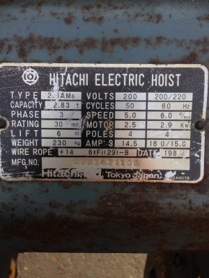 รอกไฟฟ้าHITACHI 2.8ton