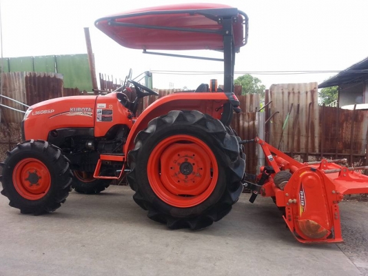 คูโบต้า L3608SP 4 WD รถคัดเกรด A พร้อมโรตารี่ตราช้าง RX164 สภาพดีมาก