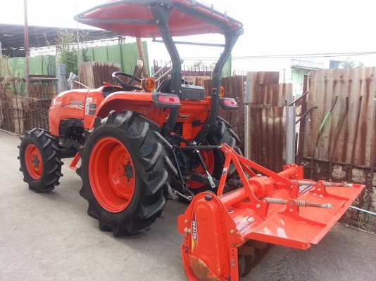 คูโบต้า L3608SP 4 WD รถคัดเกรด A พร้อมโรตารี่ตราช้าง RX164 สภาพดีมาก