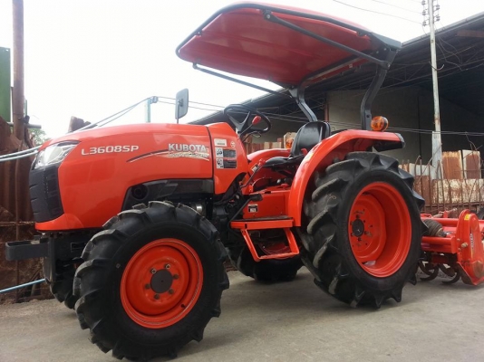 คูโบต้า L3608SP 4 WD รถคัดเกรด A พร้อมโรตารี่ตราช้าง RX164 สภาพดีมาก