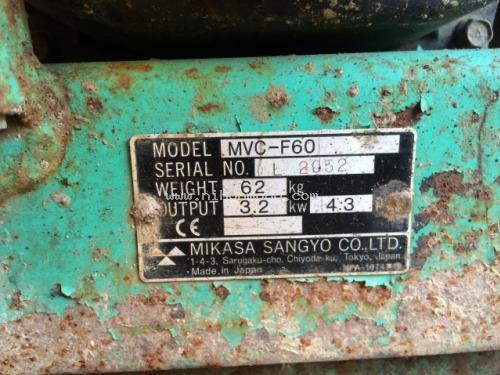 เครื่องตบดิน MIKASA MVC-F60 เครื่องยนต์เบนซิน รหัสสินค้า 80903753 www.nihonmono.com เครื่องตบดิน MIKASA MVC-F60 เครื่องยนต์เบนซิน รหัสสินค้า 80903753 www.nihonmono.com