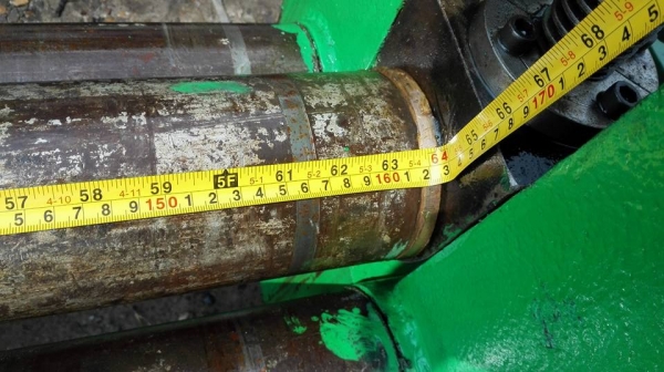 ** SOLD ** เครื่องม้วนเหล็กแผ่นประกอบใหม่ 5 ฟุต 150 cm เพลาตัน ม้วนหนา 6 mm ไฟ 380V เอางานมาเทสได้