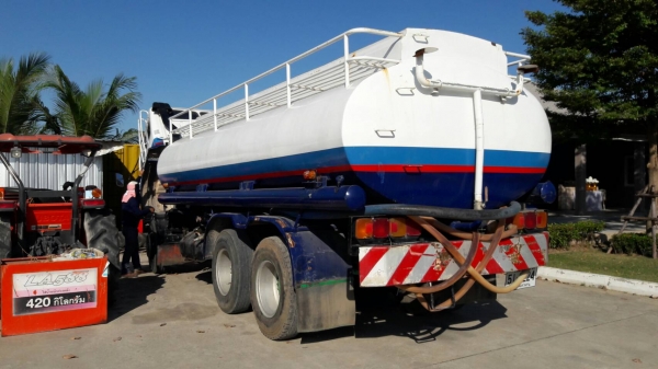 รถบรรทุกน้ำเพลาเดียว16000ลิตร HINO F18 เครื่องHO7C แชซซีสวยมาก