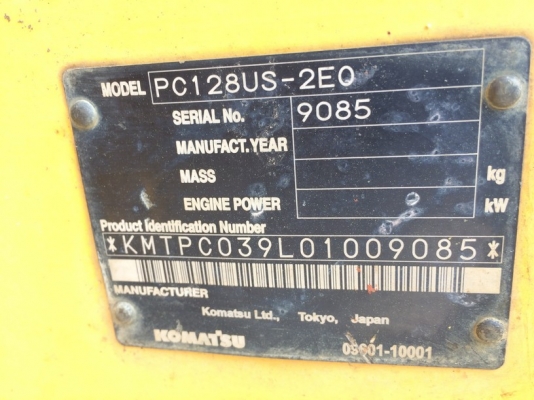 Komatsu PC128US-2EO ปี 2003 ใบแทร็คติดก้อนยาง นำเข้าจากญี่ปุ่น ราคาไม่แพงครับ Komatsu PC128US-2EO ปี 2003 ใบแทร็คติดก้อนยาง นำเข้าจากญี่ปุ่น ราคาไม่แพงครับ