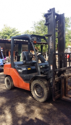 รถยกฟอร์คลิฟท์ Forklift 3.0T ดีเซล เกียร์ออโต้ 4.0 M. งาสไลด์ ยางตัน