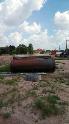 ถังน้ำตั้งพื้นหรือบนกระบะรถได้  ขนาดยาว 3.60 เมตร   ขนาดกว้าง  2.00 เมตร    ขนาดบรรจุ 6,000 ลิตร มี 3 ลูก