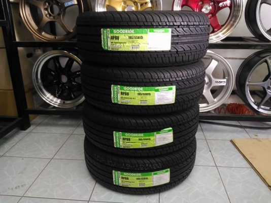 ยางใหม่ Goodride RP88  185 60 15 ผลิตปี 2016 ยางใหม่ ผลิตไทย ขายถูก ทั้งชุด 5,000 บาท  ใส่ ถ่วง เปลี่ยนจุ๊บใหม่ฟรี