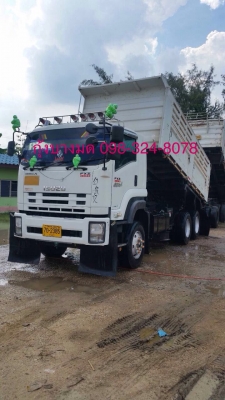 ขายรถพ่วงดัมพ์ ISUZU เครื่อง 360 แรง ปี 54 กระบะดัมพ์สามมิตร ลูก 3 เพลาแท้ ราคาพร้อมประกันภัยชั้น 1 ทะเบียพร้อม