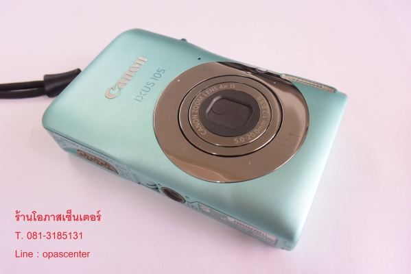 กล้อง Canon IXUS 105 12.1 MP Mem 4GB ที่ชาร์ท ซอง สาย AV USB กล่อง สภาพใหม่ พร้อมใช้งาน กล้อง Canon IXUS 105 12.1 MP Mem 4GB ที่ชาร์ท ซอง สาย AV USB กล่อง สภาพใหม่ พร้อมใช้งาน