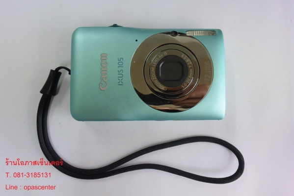 กล้อง Canon IXUS 105 12.1 MP Mem 4GB ที่ชาร์ท ซอง สาย AV USB กล่อง สภาพใหม่ พร้อมใช้งาน กล้อง Canon IXUS 105 12.1 MP Mem 4GB ที่ชาร์ท ซอง สาย AV USB กล่อง สภาพใหม่ พร้อมใช้งาน